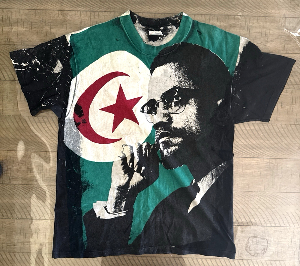 Vintage Mosquitohead Malcolm X Single Stitch Dye Shirt Mosquito Head Large